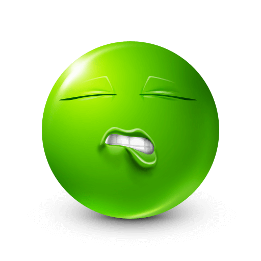 Lip Bite Emoji PNG Clipart