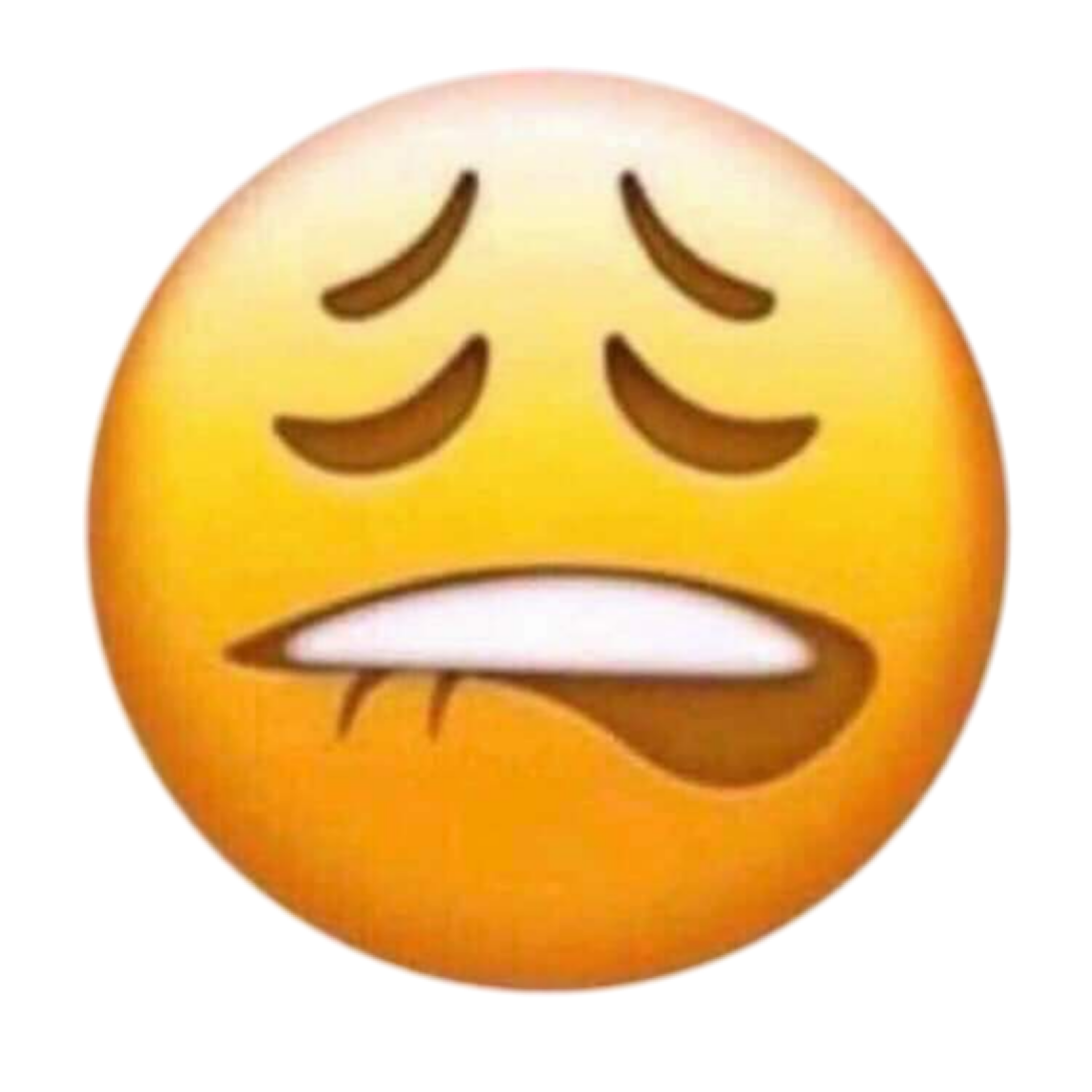 Lip Bite Emoji PNG Image