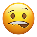 Lip Bite Emoji PNG Images