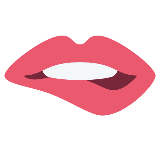 Lip Bite Emoji PNG Pic