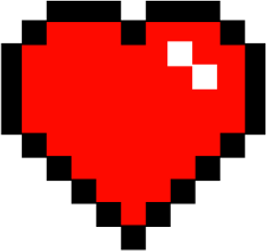 Minecraft Heart PNG Clipart