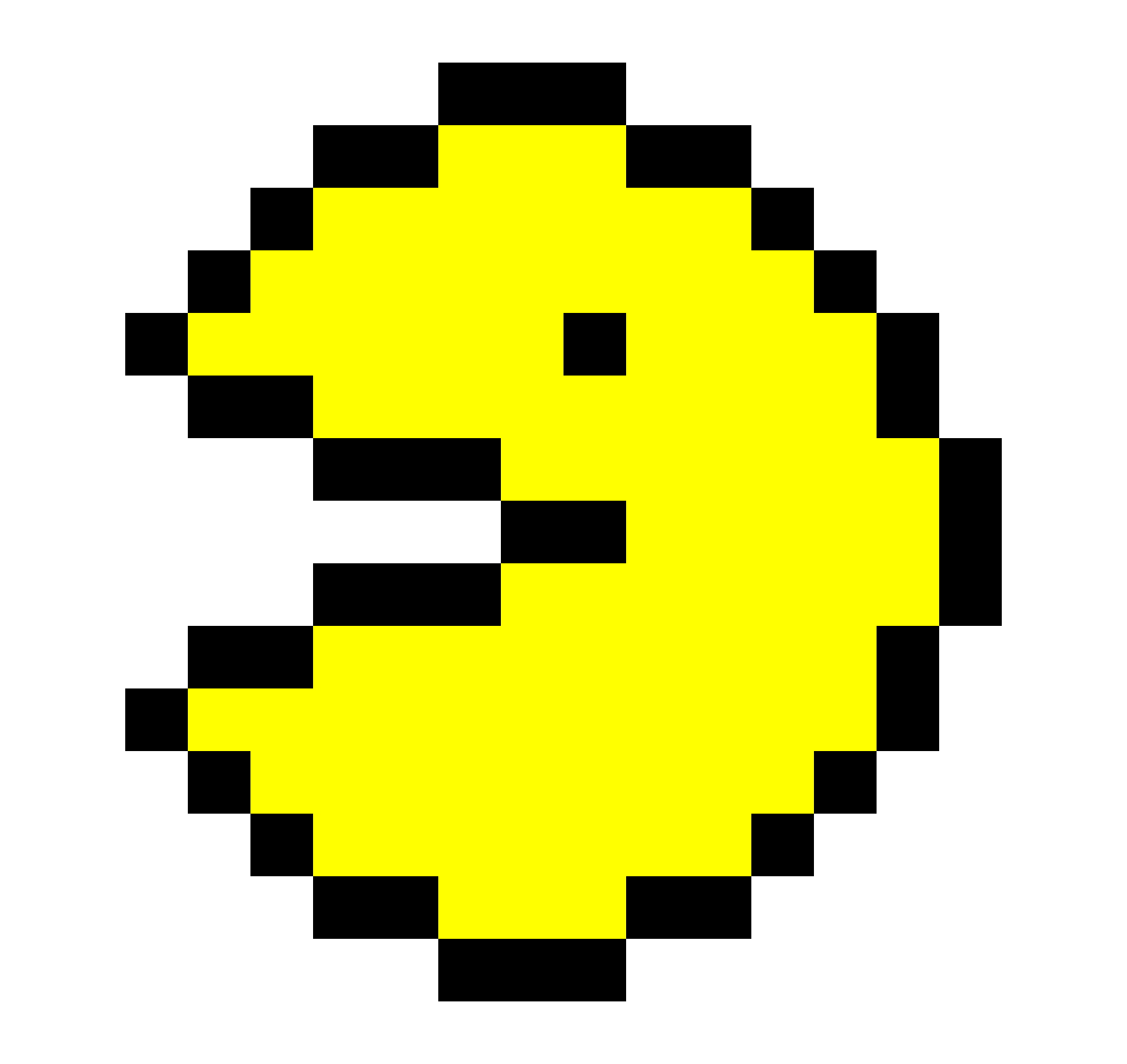 Pac Man Pixel PNG Clipart