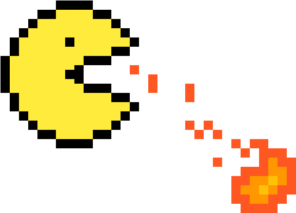 Pac Man Pixel Transparent