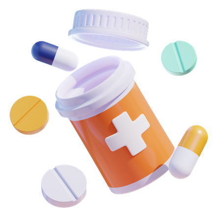 Pill Bottle PNG Image File