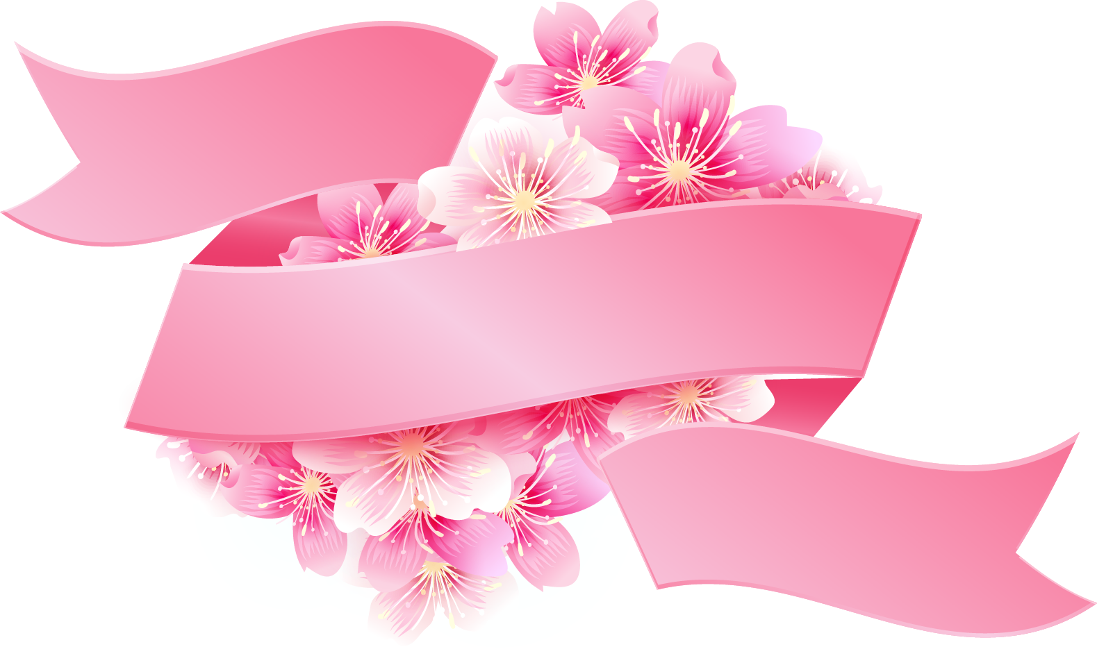 Pink Ribbon Background PNG