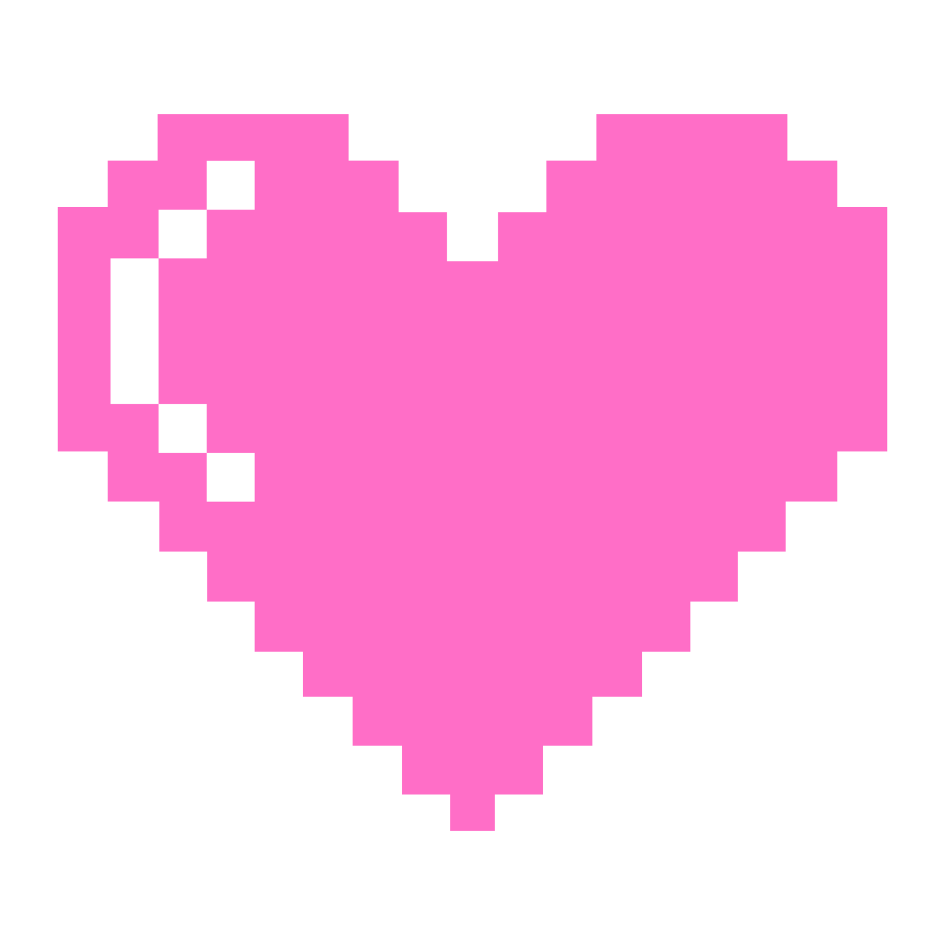 Pixelated Heart PNG File
