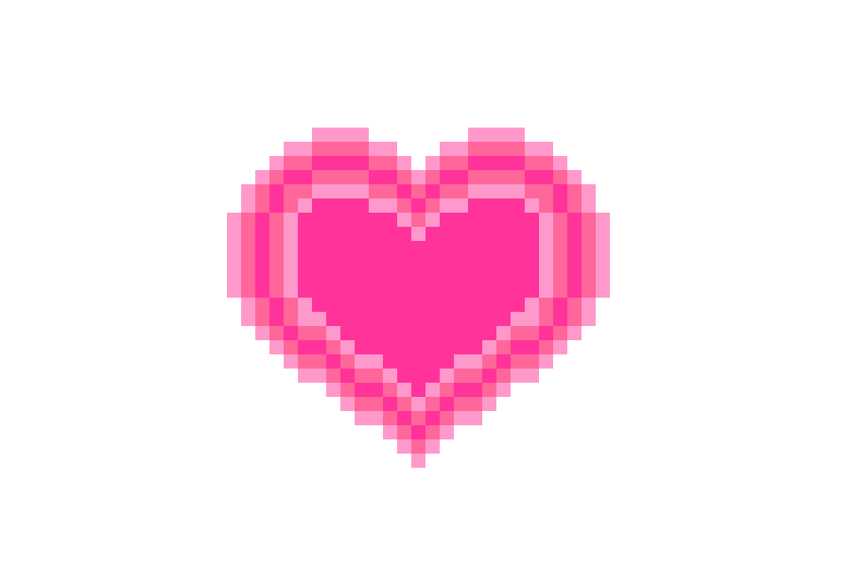 Pixelated Heart PNG Free Image