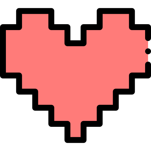 Pixelated Heart PNG Image HD