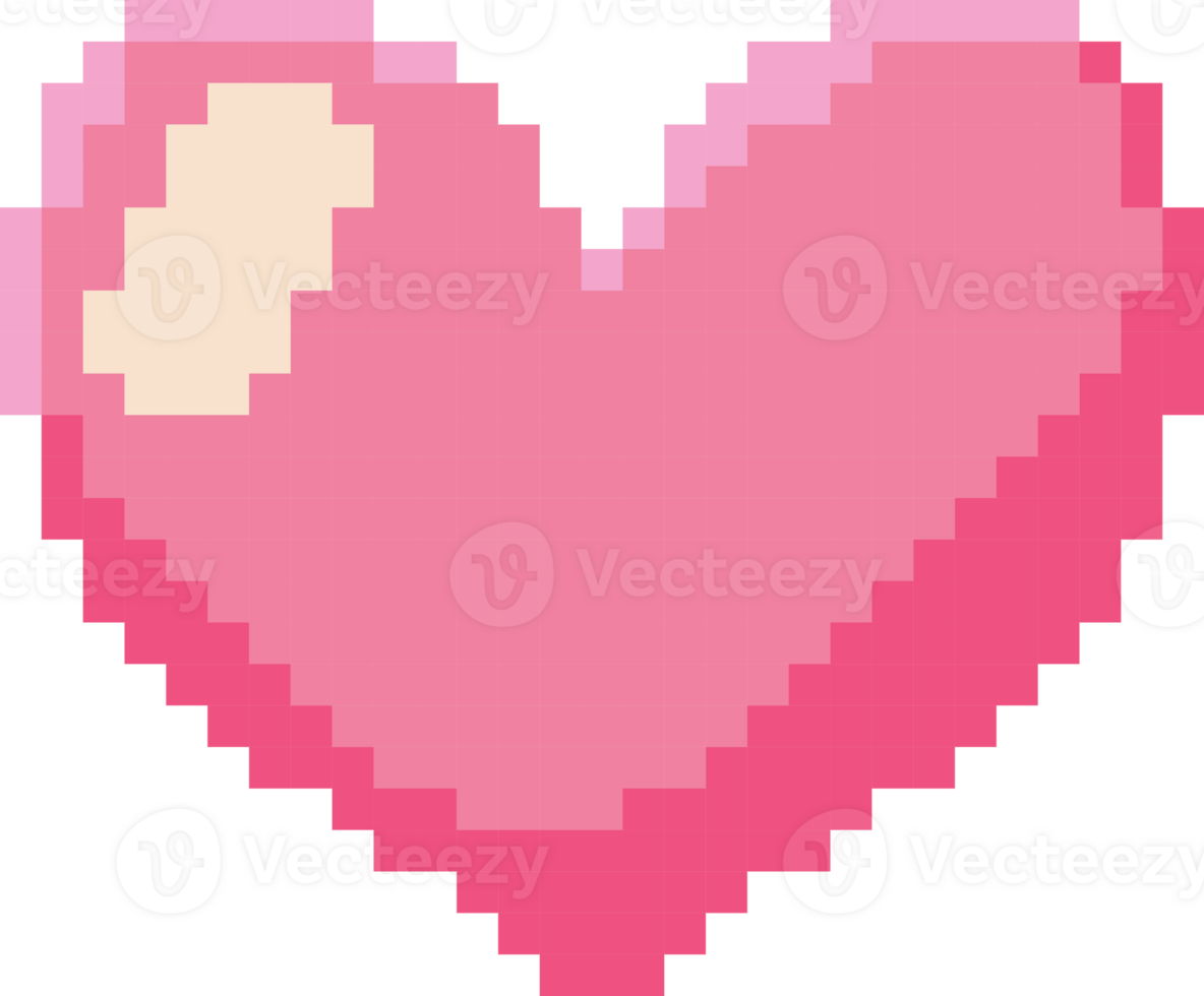 Pixelated Heart PNG Images HD