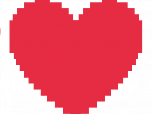 Pixelated Heart PNG Pic