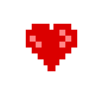 Pixelated Heart Transparent