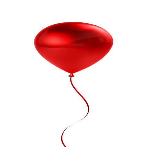 Red Balloon PNG Background
