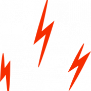 Red Lightning PNG HD Image
