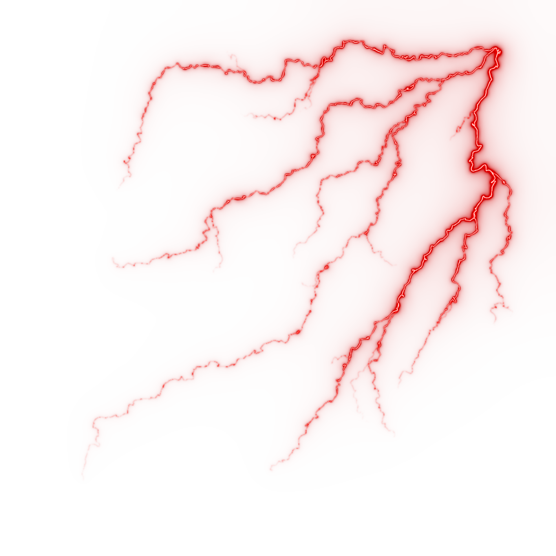 Red Lightning PNG Picture