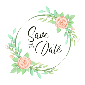 Save The Date Background PNG