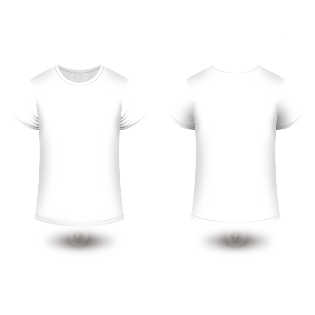 White Shirt Front and Back PNG Cutout