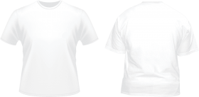 White Shirt Front and Back PNG Images