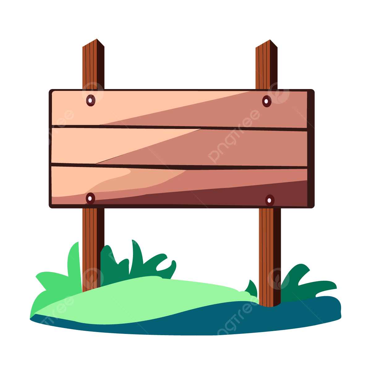 Wood Sign PNG Cutout