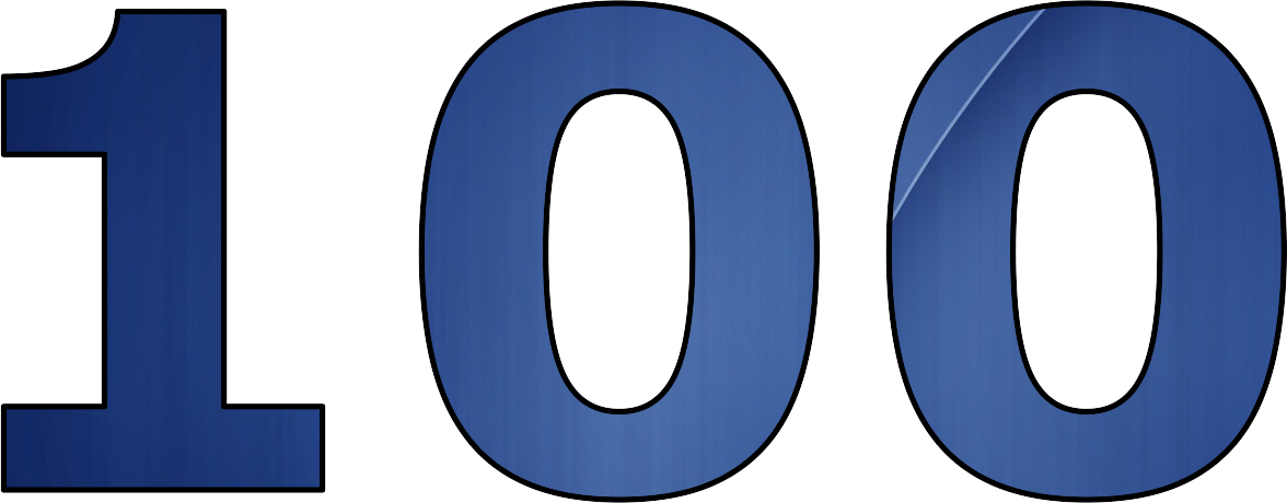 100 Number PNG HD Image