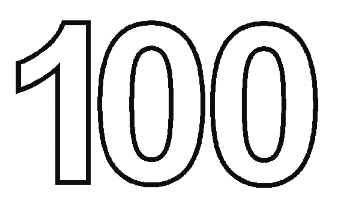 100 Number PNG Image