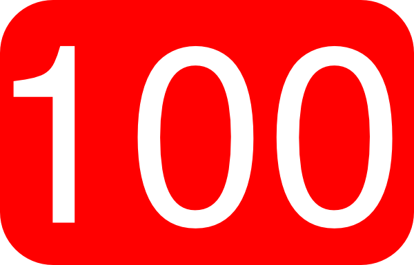 100 номер PNG Pic