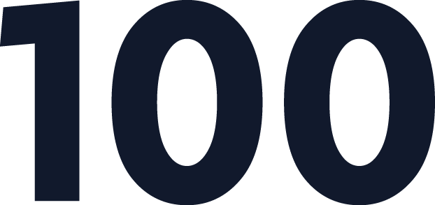 100 Number PNG