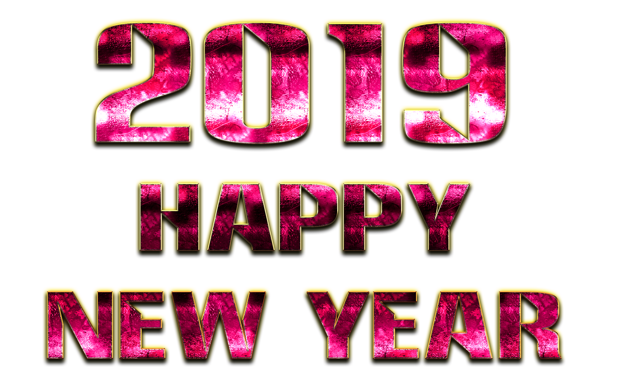 2019 Happy New Year PNG