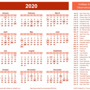 Imagen de calendario 2020 PNG HD