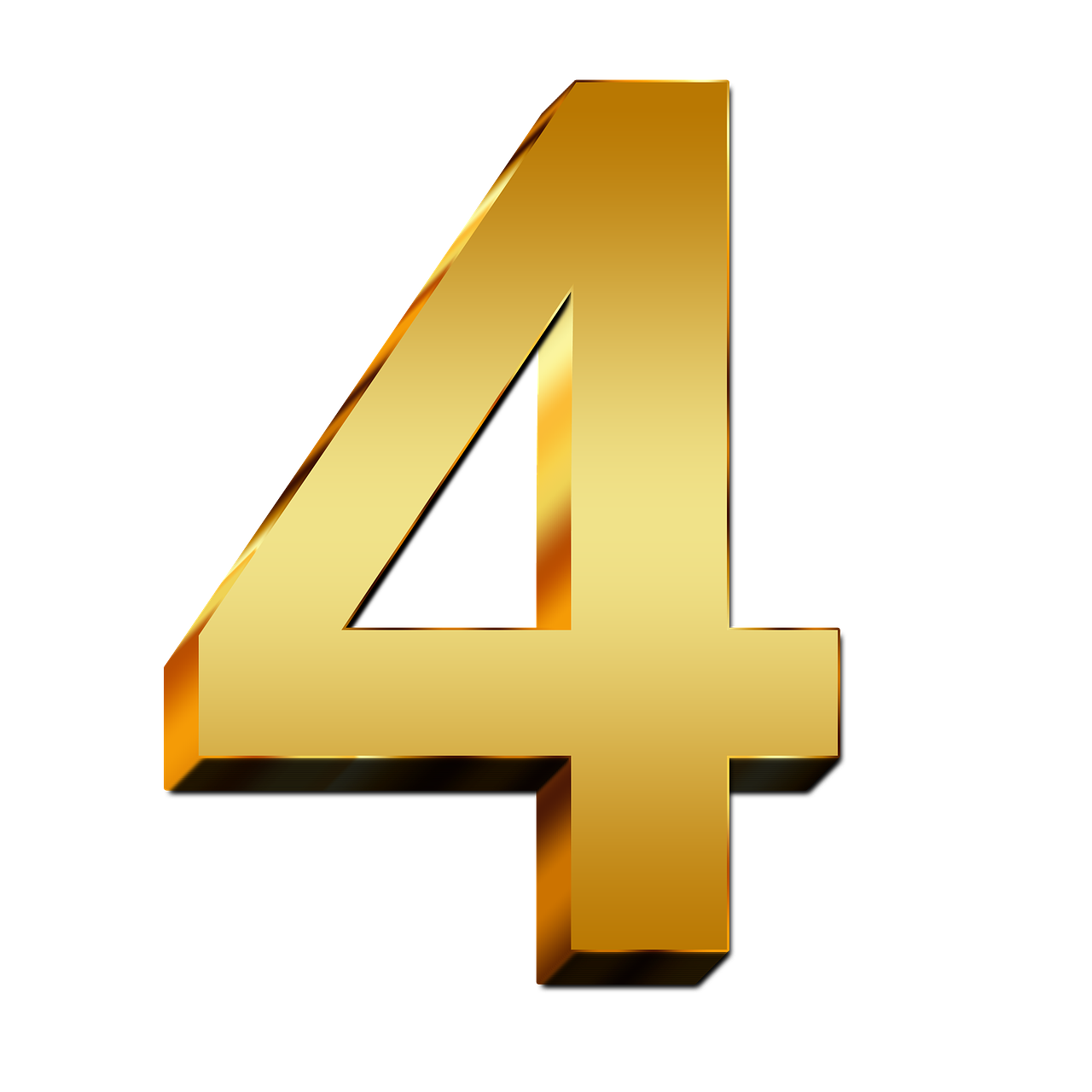 4 Number PNG HD Image