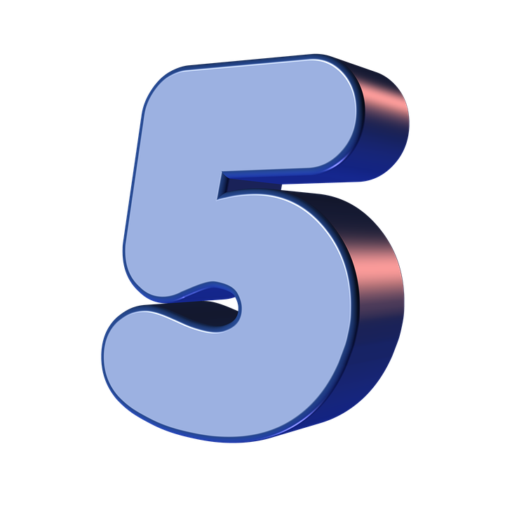 5 Number PNG High Quality Image