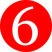 6 Number PNG