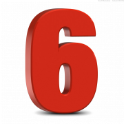 6 Numéro PNG Clipart