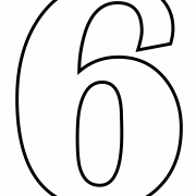 6 Number PNG File