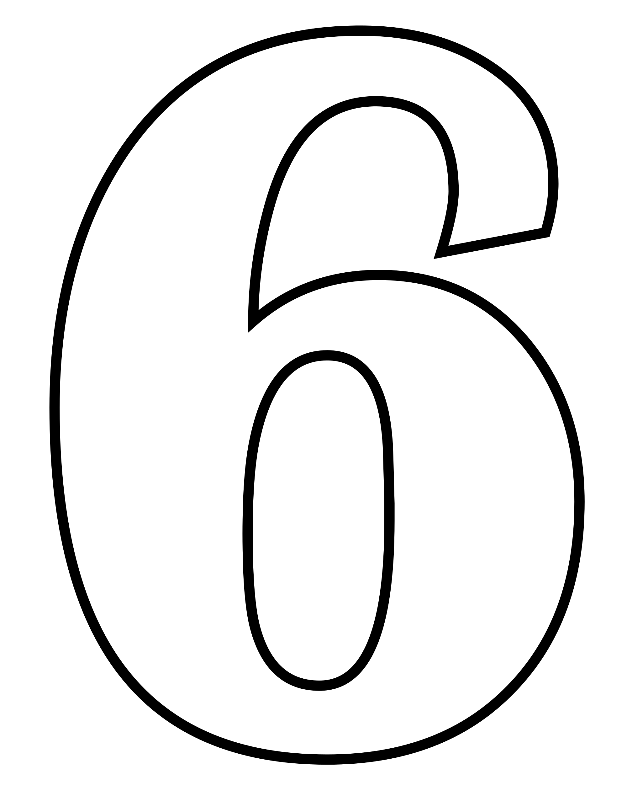 6 Number PNG File