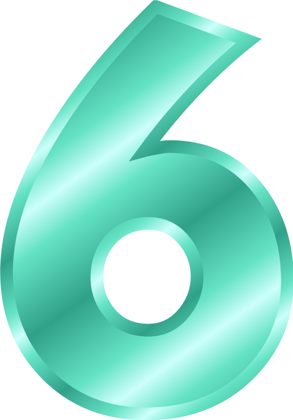 6 Number PNG Photo