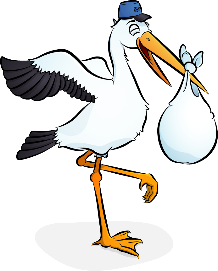 Animated Stork PNG Clipart