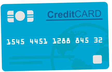 ภาพบัตรเครดิตสีน้ำเงิน PNG