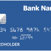 Cartão de crédito azul transparente