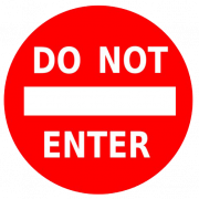 Do Not Enter PNG Image