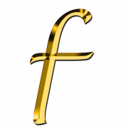 F Letter PNG -afbeelding