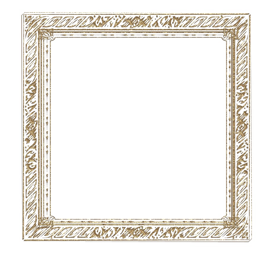 Golden Square Frame Transparent