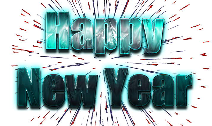 Happy New Year Word PNG Clipart