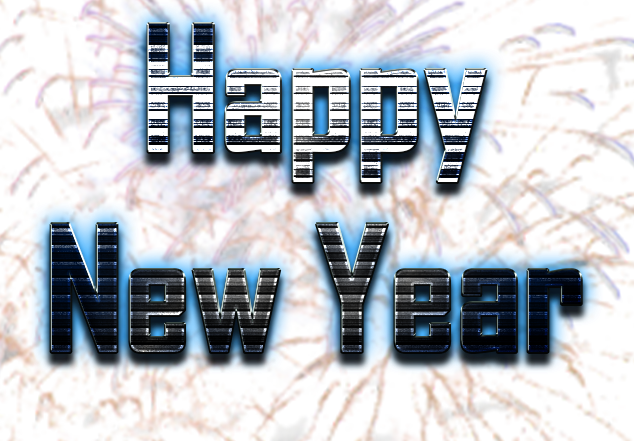 Happy New Year Word PNG HD Image