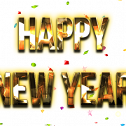 Happy New Year Word PNG Picture