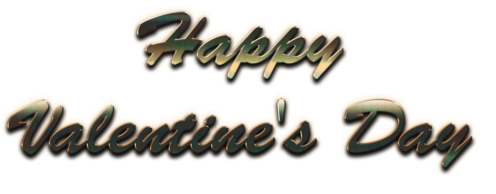Happy Valentines Day Word PNG File
