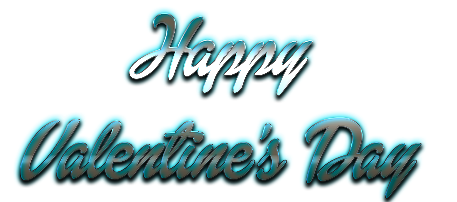 Happy Valentines Day Word PNG kostenloser Download