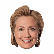 Face de Hillary Clinton transparente