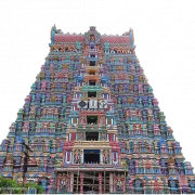 Temple hindou transparent