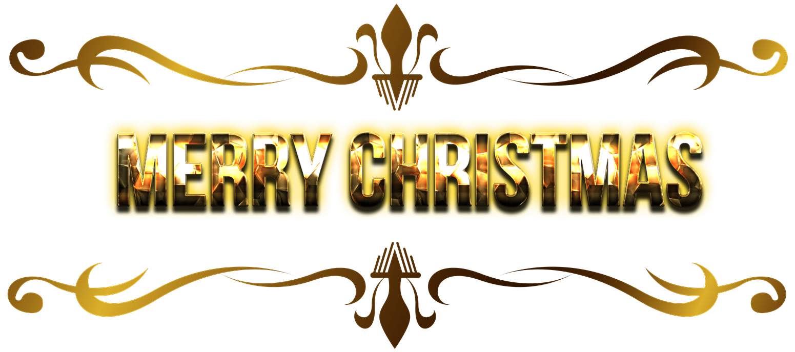 Merry Christmas Word PNG Free Download