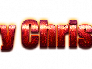 Merry Christmas Word PNG Free Image